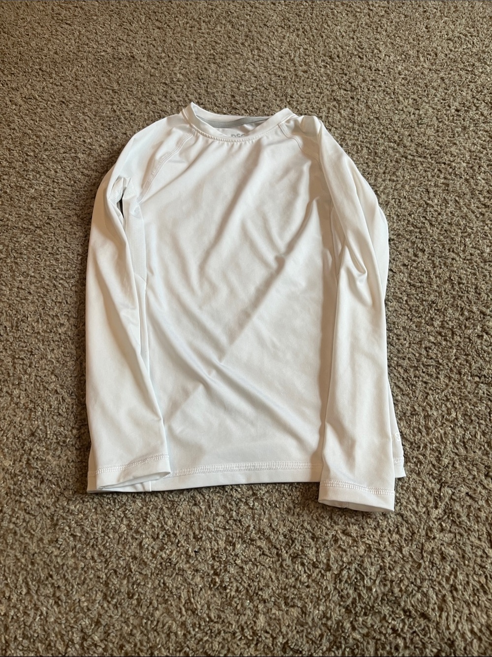 DSG White Crew Neck Long Sleeve Top